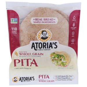 Atoria’s Family Bakery – Whole Grain Pita, 12oz