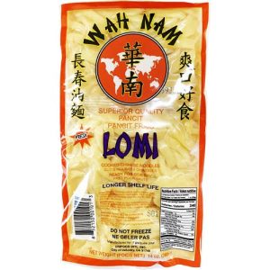Wah Nam – Fresh Lomi – Superior Quality Pancit – Cooked Chinese Noodles- Ready for Stir Fry -14 OZ
