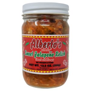 Alberto’s Sweet Jalapeno Relish-Hot. Low Sodium