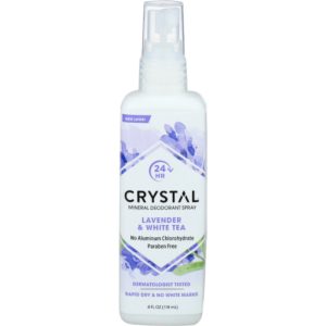 Crystal – Body Deodorant Spray Lavender & White Tea, 4 Oz (Pack Of 1)
