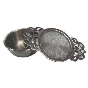 Mesh Tea Strainer With Drip Bowl
