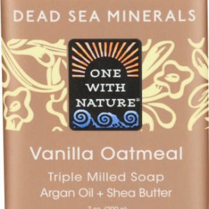 One With Nature – Soap Bar Vanilla Oatmeal, 7 Oz (Pack of 1)