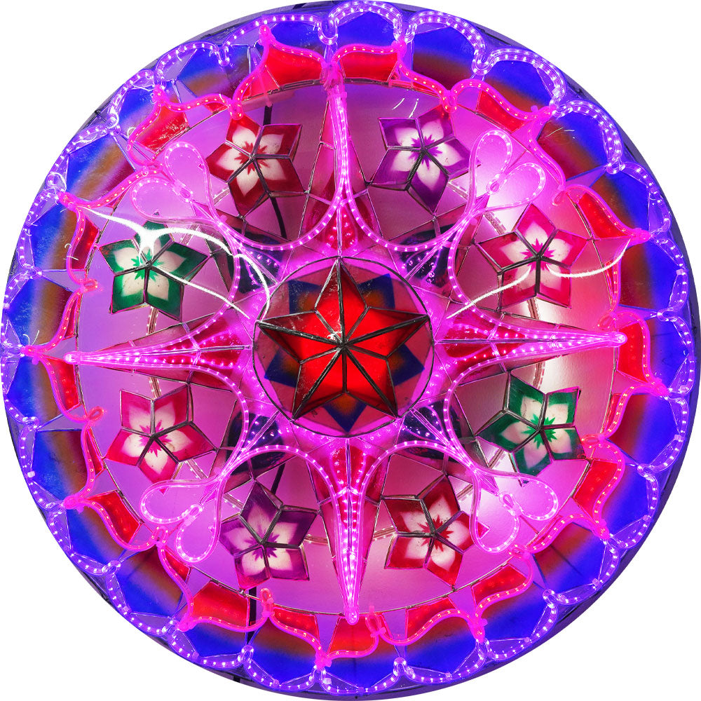 Philippines Christmas Capiz Parol Lantern Star (Tala) – Purple/ Red/ Blue- Size 24