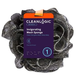 Cleanlogic – Purifying Charcoal Mesh Bath Sponge, 1 Each