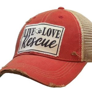 Vintage Life – Live Love Rescue Distressed Trucker Cap