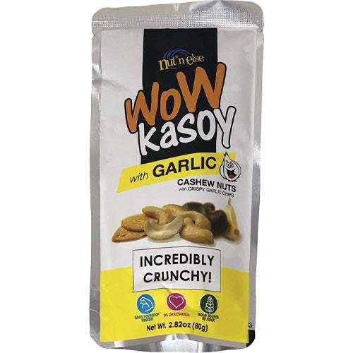 Nut n Else – WoW Kasoy with Garlic – Cashew Nuts with Crispy Garlic Chips – Incredibly Crunchy! – 80 G
