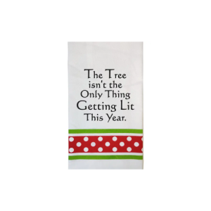 Tree Isn’t the only thing getting lit Christmas Towel