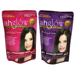 Ahglow – Hair Rebonding Set – Straightening and Neutralizing Cream Set – 330 G