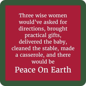 Drinks on Me coasters – Peace On Earth