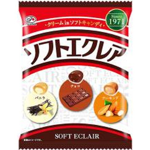 Fujiya, Soft Eclair, Soft Ekurea, Soft Caramel with Rich Cream in it, Soft Ekurea, 3 kinds in 1 bag, 93g