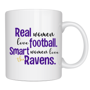 Colorful Creek Studio – Baltimore Ravens sports mug, Real Smart Women