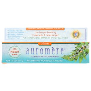 Auromere – Toothpaste Herbal Classic Licorice, 4.16 Oz – Pack of 1