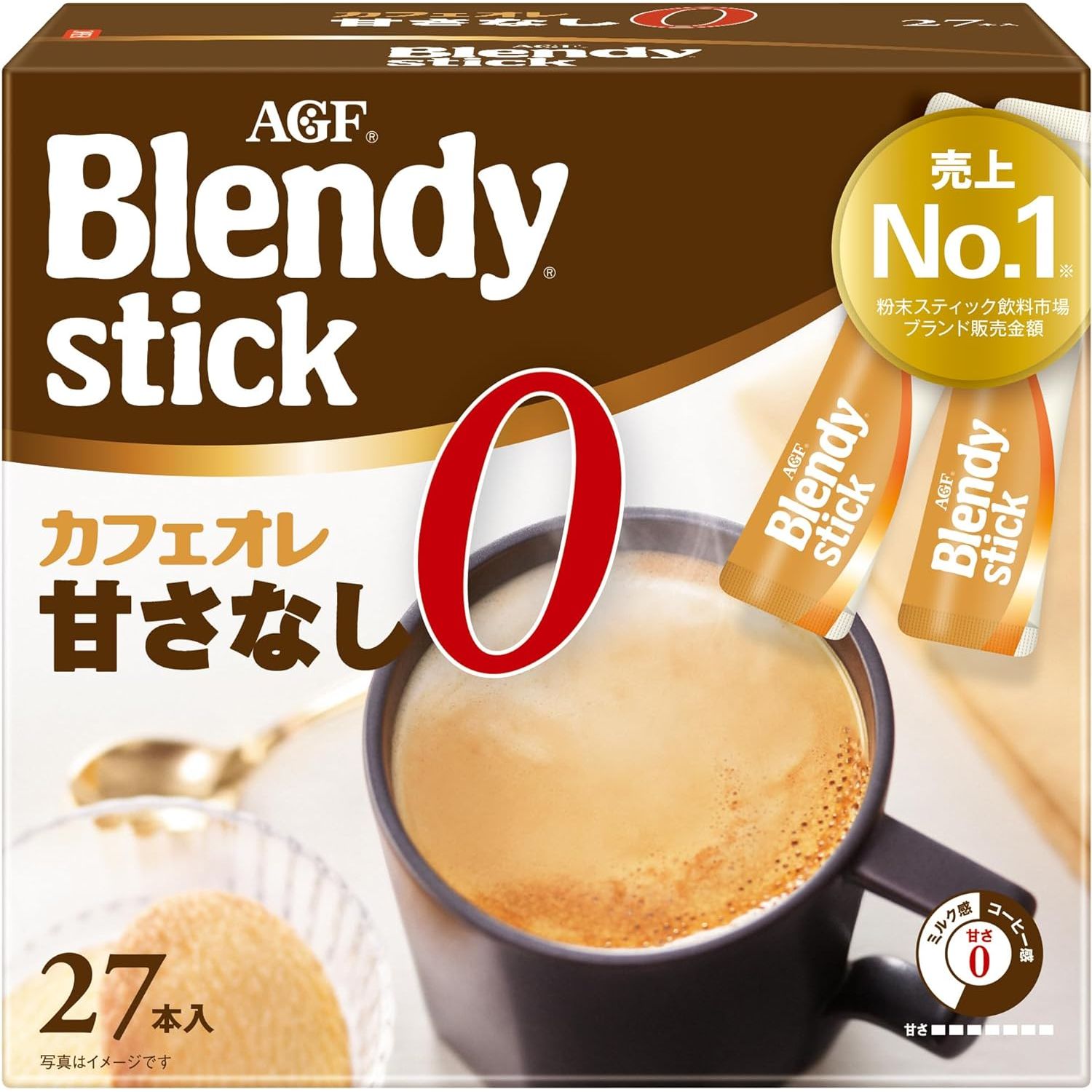 AGF Blendy Stick Cafe au Lait Non-Sweet 27 Sticks Stick Coffee Made in JAPAN – Tokyo Sakura Mall