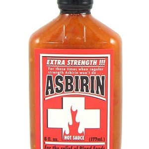 Asbirin Extra Strength!!! Hot Sauce, 6oz.