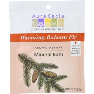Aura Cacia – Bath Mineral Balsam Fir Warming, 2.5 oz (Pack of 6)