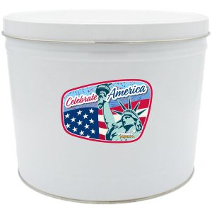 2 Gal Patriotic Popcorn Tin