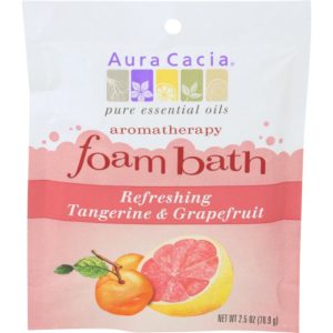 Aura Cacia – Aromatherapy Foam Bath Tangerine & Grapefruit Refreshing,