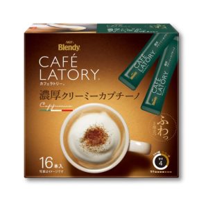 AGF Blendy Cafe Latory Stick Creamy Cappuccino (Instant coffee) 16 Pieces