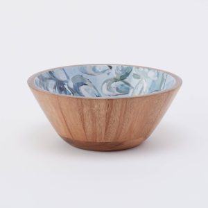 Kim Hovell Art – Wooden Bowl (Large) – Pewter Shells