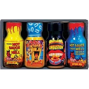 Xtreme Heat Mini Bottle Hot Sauce Four Pack , 4/.75oz.