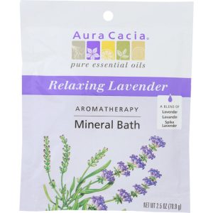 Aura Cacia – Bath Mineral Lavender Relaxing, 2.5 oz (Pack of 6)