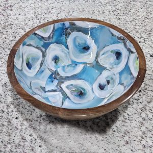 Kim Hovell Art – Wooden Bowl (Medium) – Ebb and Flow