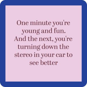 Drinks on Me – Turn Down Stereo Coaster