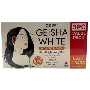 Geisha White – INTENSE – Scar and Blemish – Soap Bar – 3 Pack – 195 G