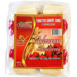 Aling Conching – Polvoron Strawberry – Toasted Wheat Cake – Strawberry – 10 Pieces – 170 G
