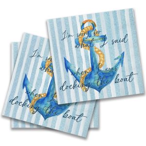 French Graffiti – Docking the Boat Cocktail Napkin