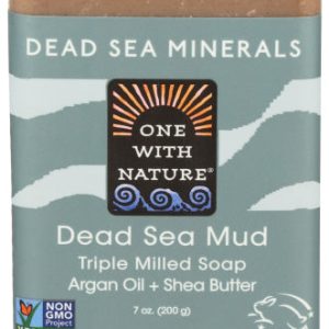 One With Nature – Soap Bar Dead Sea Mud, 7 Oz (Pack of 1)