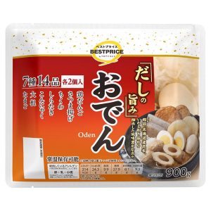 Topvalu, Oden, Cooked Minced Seafood, Konnyaku, Daikon, Egg, 900g