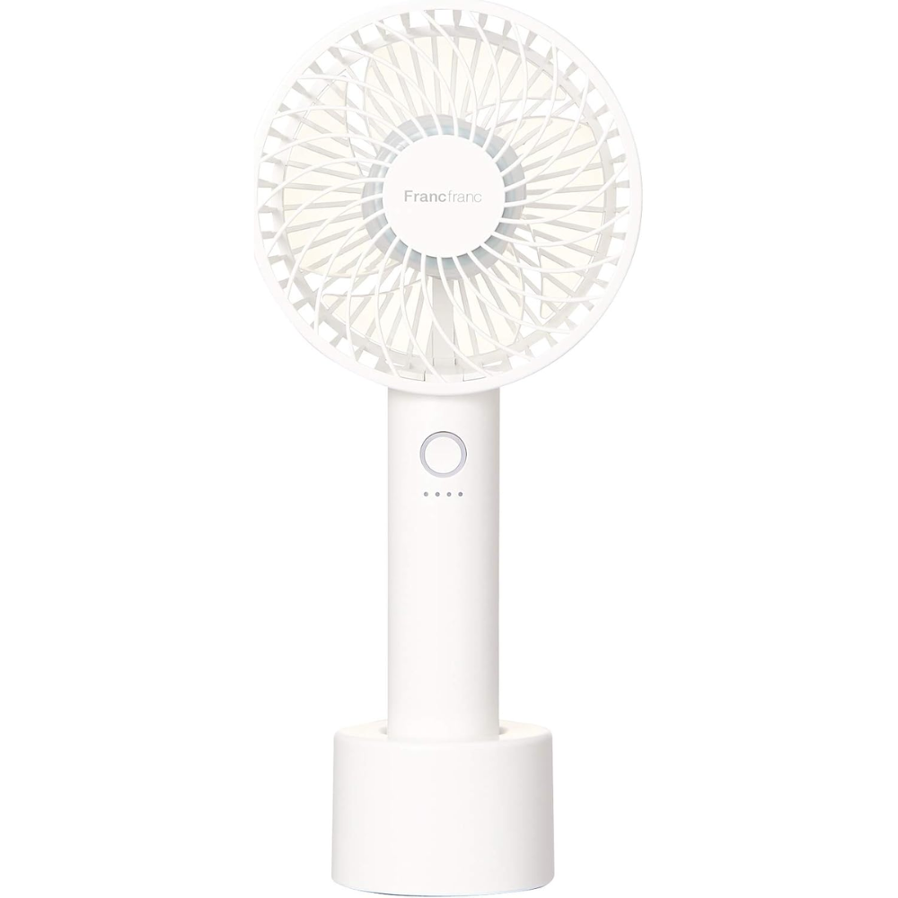 Francfranc Handy Fan 2025 Model White USB Type-C – Made in JAPAN – Tokyo Sakura Mall
