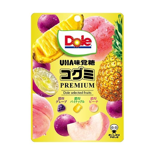 UHA mikakuto, Dole Kogumi Premium, Tiny Cute Gummy Candy, 3 flavors assortment, 75g