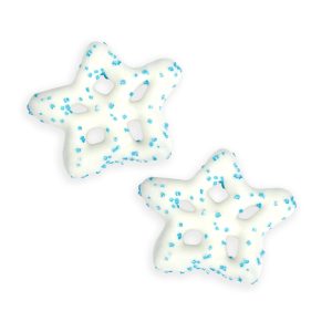Yogurt Pretzels Snowflake with Blue Sugar