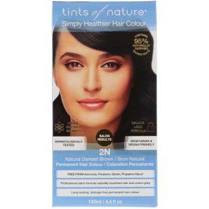 Tints of Nature – 2N Natural Darkest Brown Permanent Hair Dye, 4.4 fl