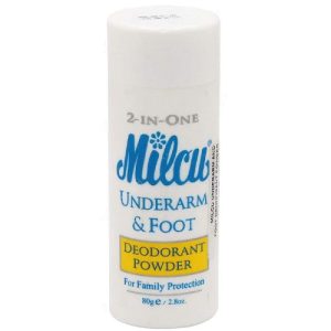 Milcu – 2 in 1 – Underarm and Foot Deodorant Powder – 80 G