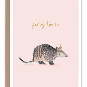 Biely & Shoaf – Party Time Armadillo Birthday Card