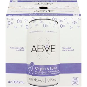 Above – Gin And Tonic Non Alcoholic Cocktails 4Pk, 48 FO – Pack of 6