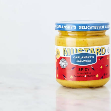 Caplansky’s Deli Mustard – Spicy Mustard, Kosher Jar – 6 Jars x 235 mL (8 fl oz) case