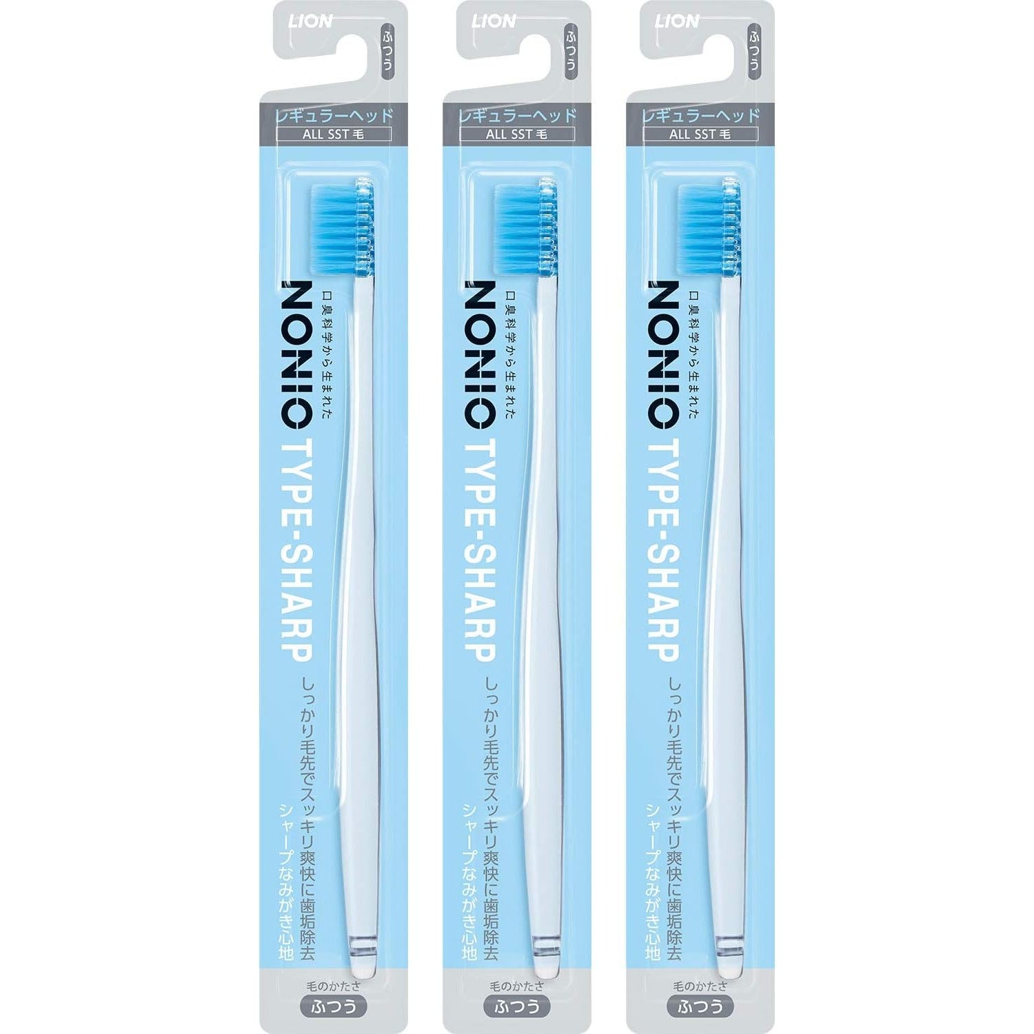 NONIO Toothbrush TYPE-SHARP Soft or Regular(Set of 3) Made in JAPAN – Tokyo Sakura Mall