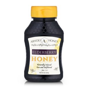 Arvoli Honey Elderberry Infused Honey Bottle – 8oz