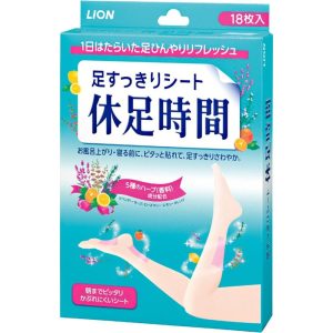 Lion Kyu-Soku Jikan 18 Sheets Relax Refresh Moisturizing Relaxation 240g Made in JAPAN – Tokyo Sakura Mall