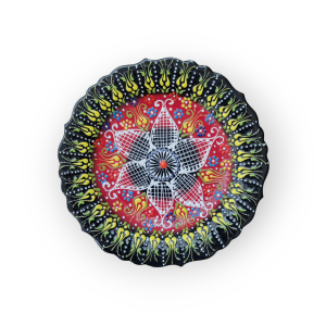 12″ Round Embossed Ceramic Plate