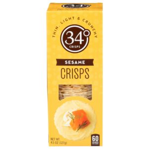 34 Degrees – Crispbread Sesame, 4.5 Oz | Pack of 12