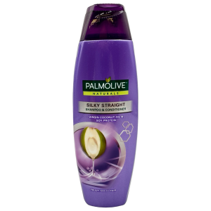 Palmolive Naturals – Shampoo and Conditioner – Silky Straight – Virgin Coconut Oil and Soy Protein – 180 ML ( PURPLE )
