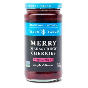 Tillen Farms – Merry Maraschino Cherries Pitted & Stem-on, 13.5 Oz | P
