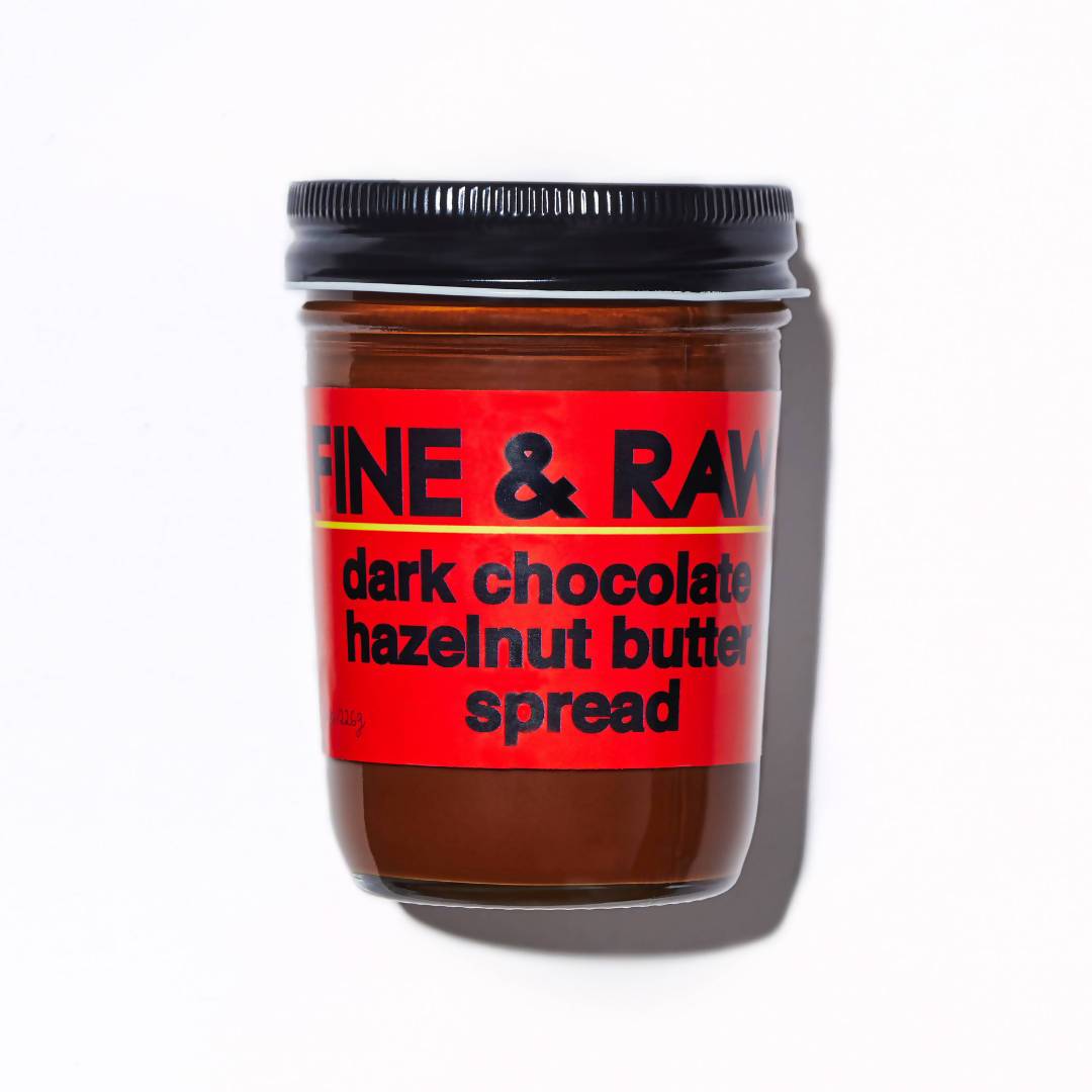 Fine and Raw Dark Chocolate Hazelnut Spread, Organic, Fair Trade – 12 Jars x 8oz case