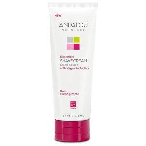 Andalou Naturals – Botanical Shave Cream Rose Pomegranate, 8 fl oz