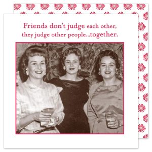 Shannon Martin Design – Friends Don’t Judge Each Other Beverage Napkin